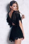 Heavenly Black Playsuit - 2 Love One
