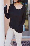 Slouchy Ribbed Knit Sweater Top - 2 Love One
