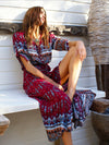 Ivani Boho Paisley Print Dress - 2 Love One