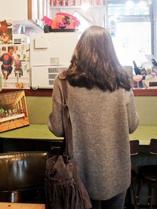 Jaden Bunny Knit Sweater in Grey - 2 Love One