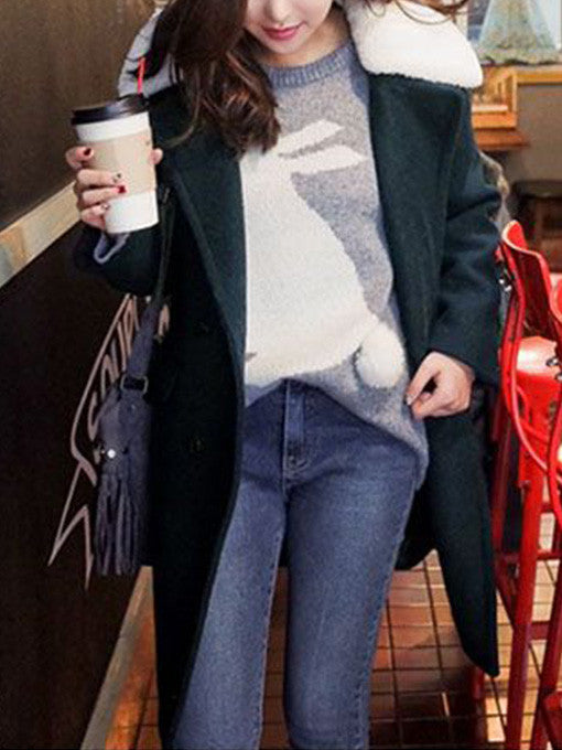 Jaden Bunny Knit Sweater in Grey - 2 Love One