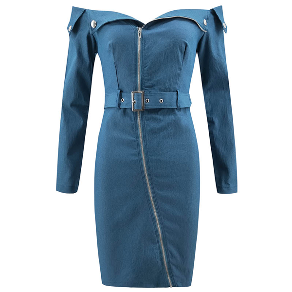 Jasmine Off-Shoulder Denim Dress - 2 Love One