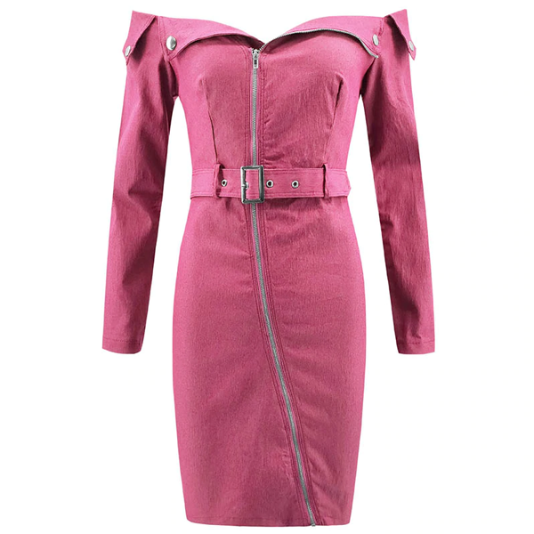 Jasmine Off-Shoulder Denim Dress - 2 Love One