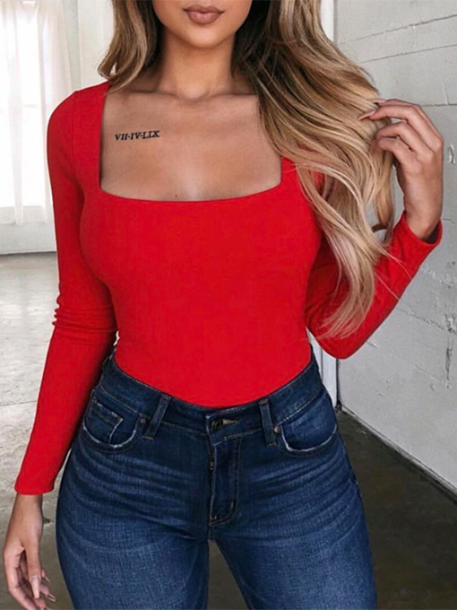 Jordyn Long Sleeve Square Neck Top - 2 Love One