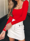Jordyn Long Sleeve Square Neck Top - 2 Love One