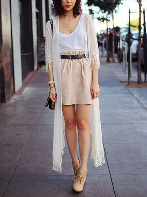 Kalie Long Chiffon Kimono Cardi - 2 Love One