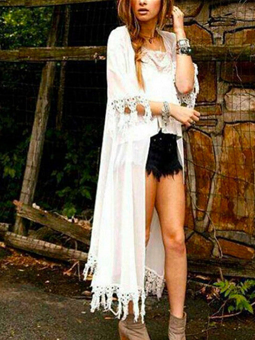 Kalie Long Chiffon Kimono Cardi - 2 Love One