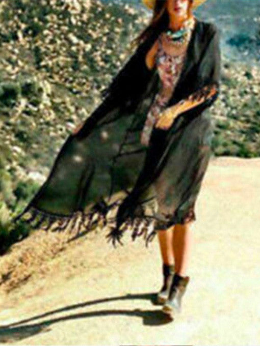 Kalie Long Chiffon Kimono Cardi - 2 Love One