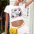 Kally Streetwear Printed Crop Top - 2 Love One