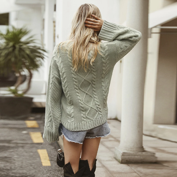&quot;Kalyani&quot; Vintage Cable Knit Sweater - 2 Love One