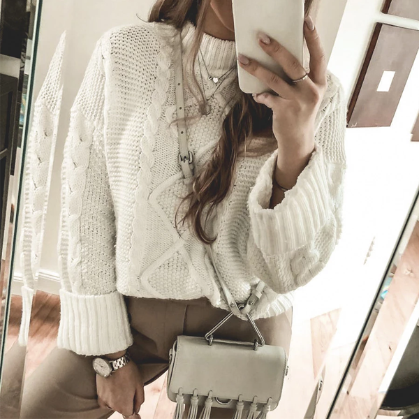 &quot;Kalyani&quot; Vintage Cable Knit Sweater - 2 Love One