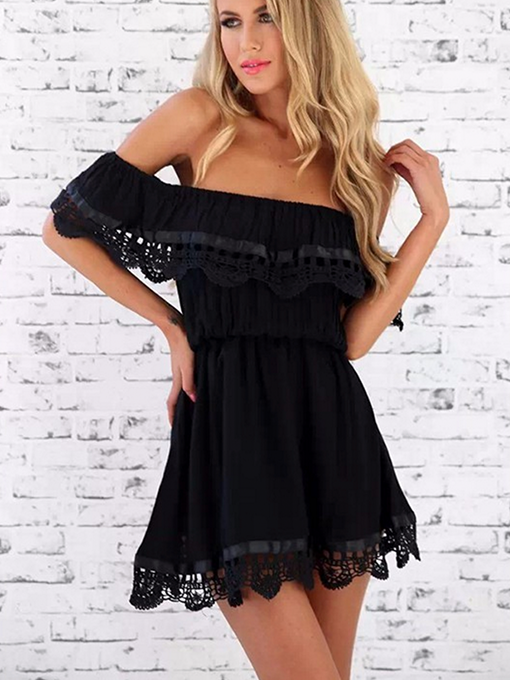 Kelsey Off Shoulder Sweet Lace Dress - 2 Love One