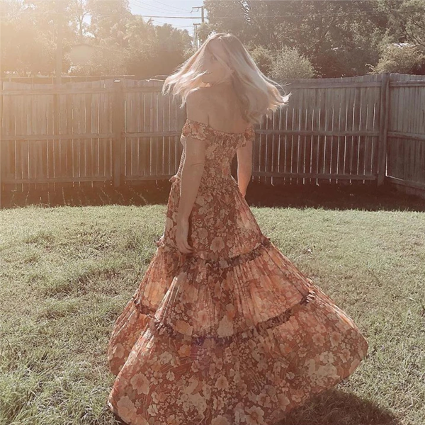 Kimberley Off Shoulder Maxi Dress - 2 Love One