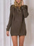 Lace Up Oversize Knit in Army Green - 2 Love One