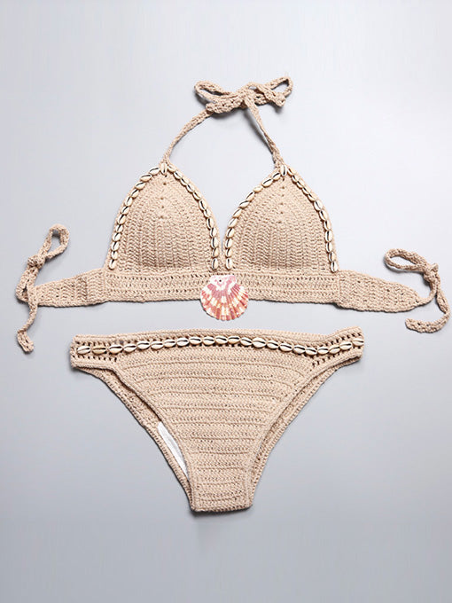 Single Layer Crochet Bikini Set Women Swimming Suit – Bennys