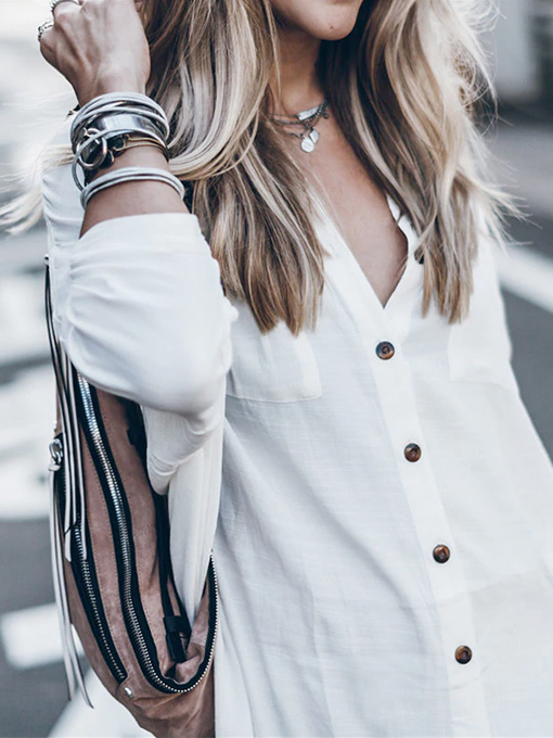 Lily White Sunscreen Cover-up Shirt Dress - 2 Love One