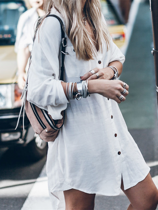 Lily White Sunscreen Cover-up Shirt Dress - 2 Love One