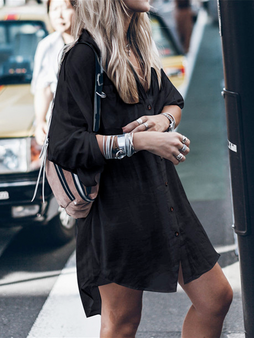 Lily White Sunscreen Cover-up Shirt Dress - 2 Love One