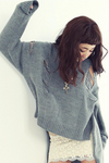 Loose Hollow-Out Knit Sweater - 2 Love One