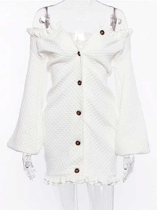 Molly White Ruffles Dress - 2 Love One