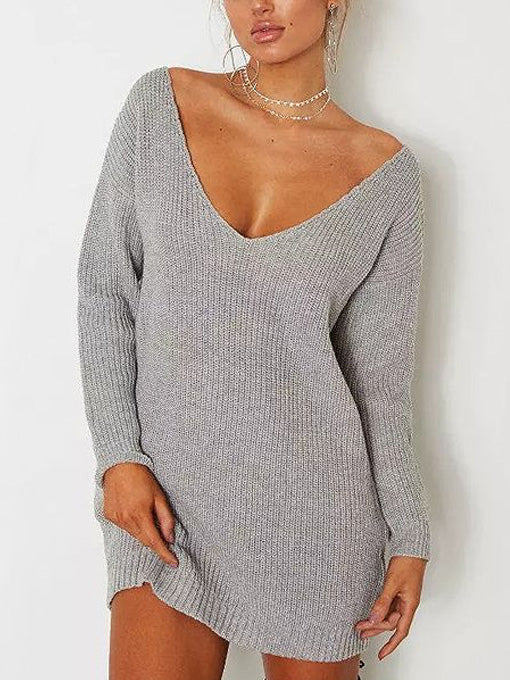 Morgan V Neck Knit Sweater Top - 2 Love One