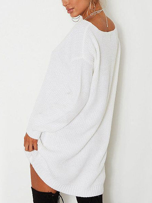 Morgan V Neck Knit Sweater Top - 2 Love One