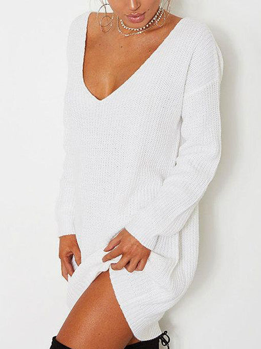 Morgan V Neck Knit Sweater Top - 2 Love One