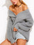 Nala V Neck Drop Shoulder Chunky Knit Sweater - 2 Love One