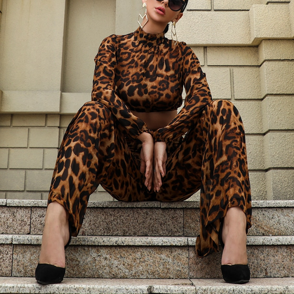 Oh My! Leopard Print Two-Piece Jumpsuit - 2 Love One