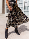 Pleated Leopard Print Long Skirt - 2 Love One
