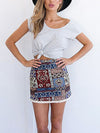 Renee Vintage Bohemian Print Skirt - 2 Love One