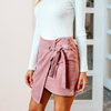 Rocha Sash Suede Mini Skirt - 2 Love One