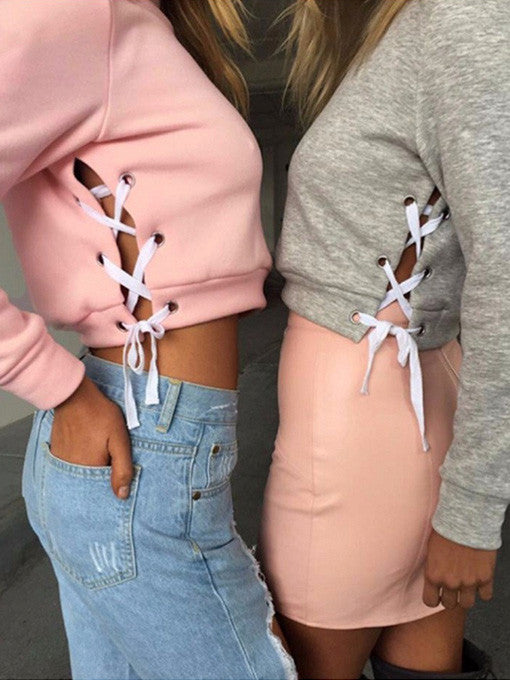 Sara Side Lace Up Sweater Top 2 Love One