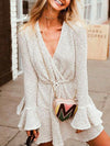 Sash Flare Sleeve Dress - 2 Love One