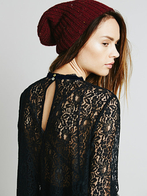 Secret Origins Pieced Lace Tunic in Black - 2 Love One