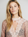 Secret Origins Pieced Lace Tunic in Pink - 2 Love One