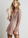 Secret Origins Pieced Lace Tunic in Pink - 2 Love One
