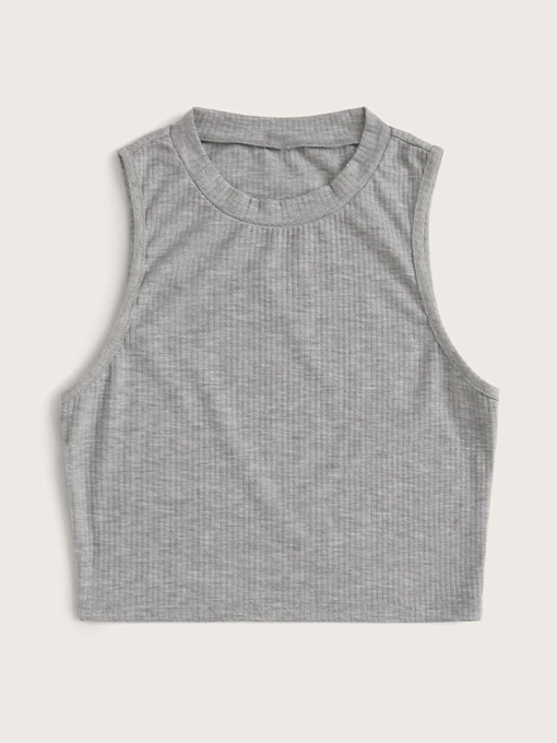 Solid Ribbed Knit Tank Top - 2 Love One