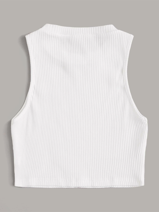 Solid Ribbed Knit Tank Top - 2 Love One