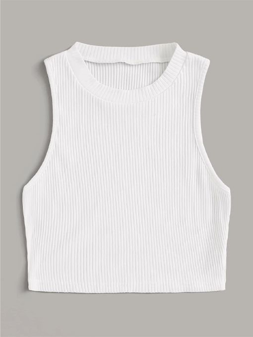 Solid Ribbed Knit Tank Top - 2 Love One