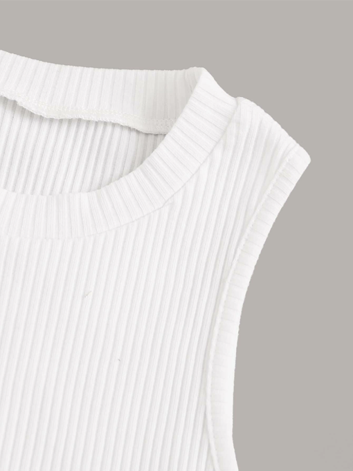 Solid Ribbed Knit Tank Top - 2 Love One