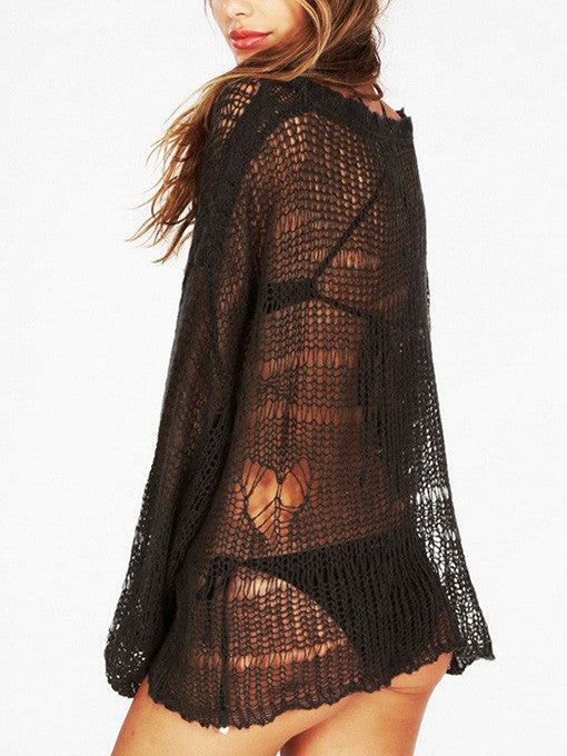 Tiffany Distressed Pullover Sweater - 2 Love One