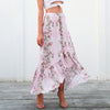 Trumpet Ruffle Print Skirt - 2 Love One