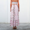 Trumpet Ruffle Print Skirt - 2 Love One