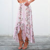 Trumpet Ruffle Print Skirt - 2 Love One