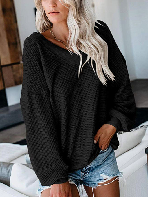 V Cut Off The Shoulder Sweater 2 Love One