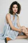 Retro Print Swing Tunic Light Blue - 2 Love One
