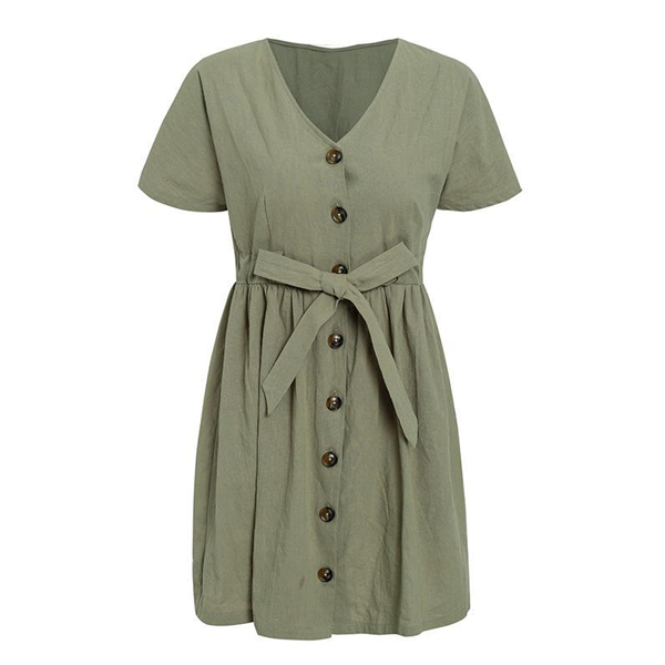 Vintage Button-Up Shirt Dress - 2 Love One