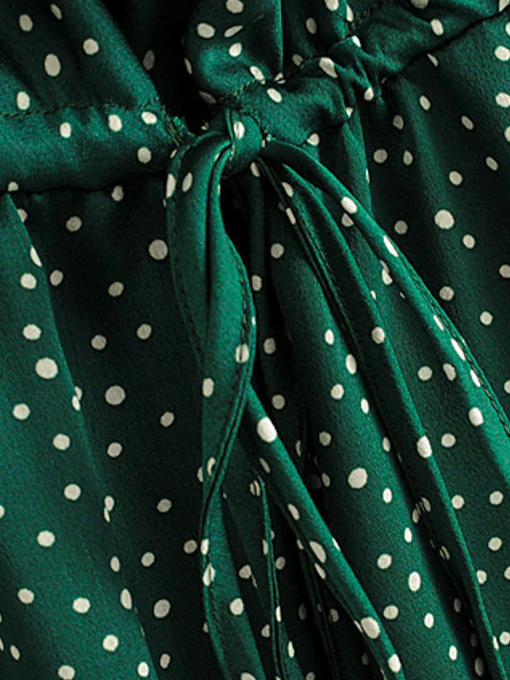 vintage green polka dot dress Vintage Green Polka Dot Dress