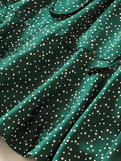 Vintage Green Polka Dot Dress - 2 Love One
